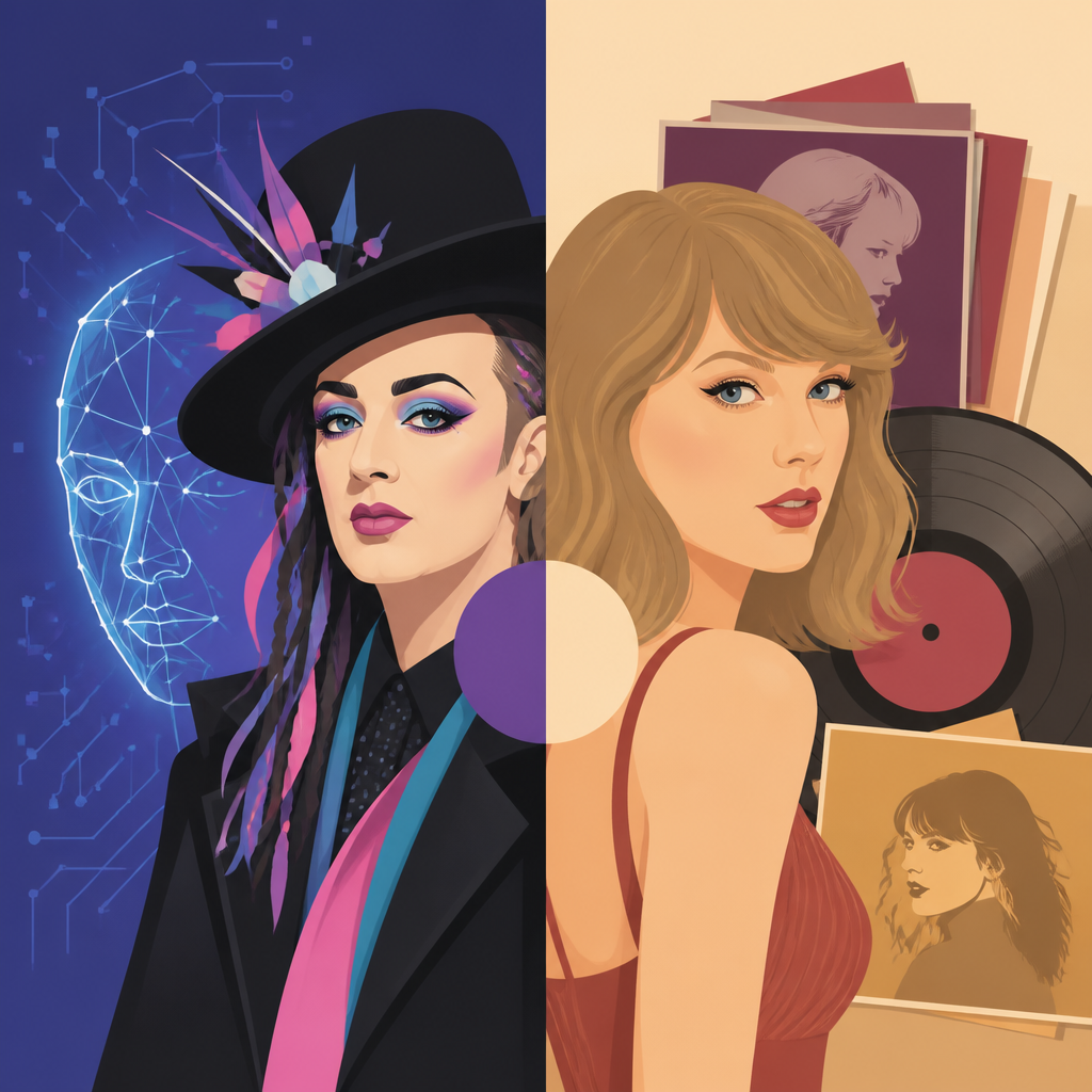 Boy George AI vs Taylor Swift rerecordings