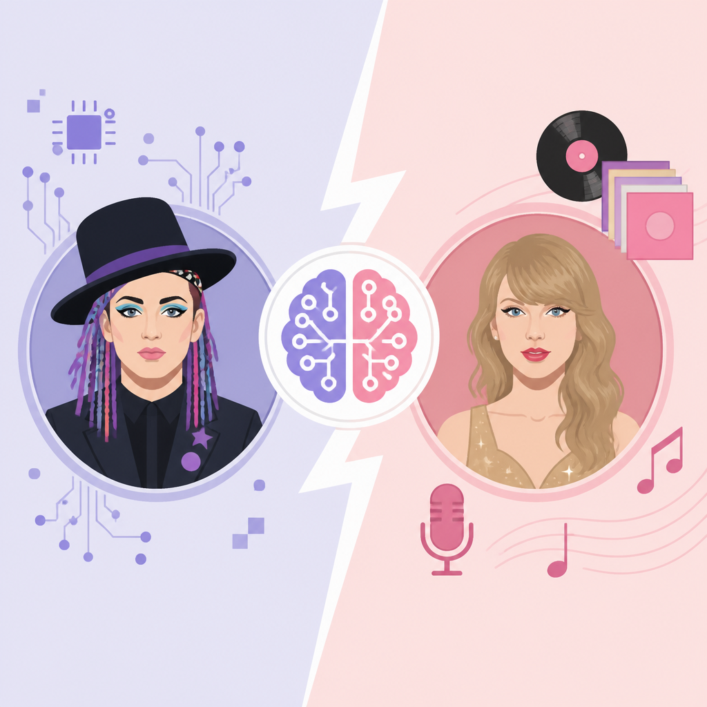 Boy George AI vs Taylor Swift rerecordings