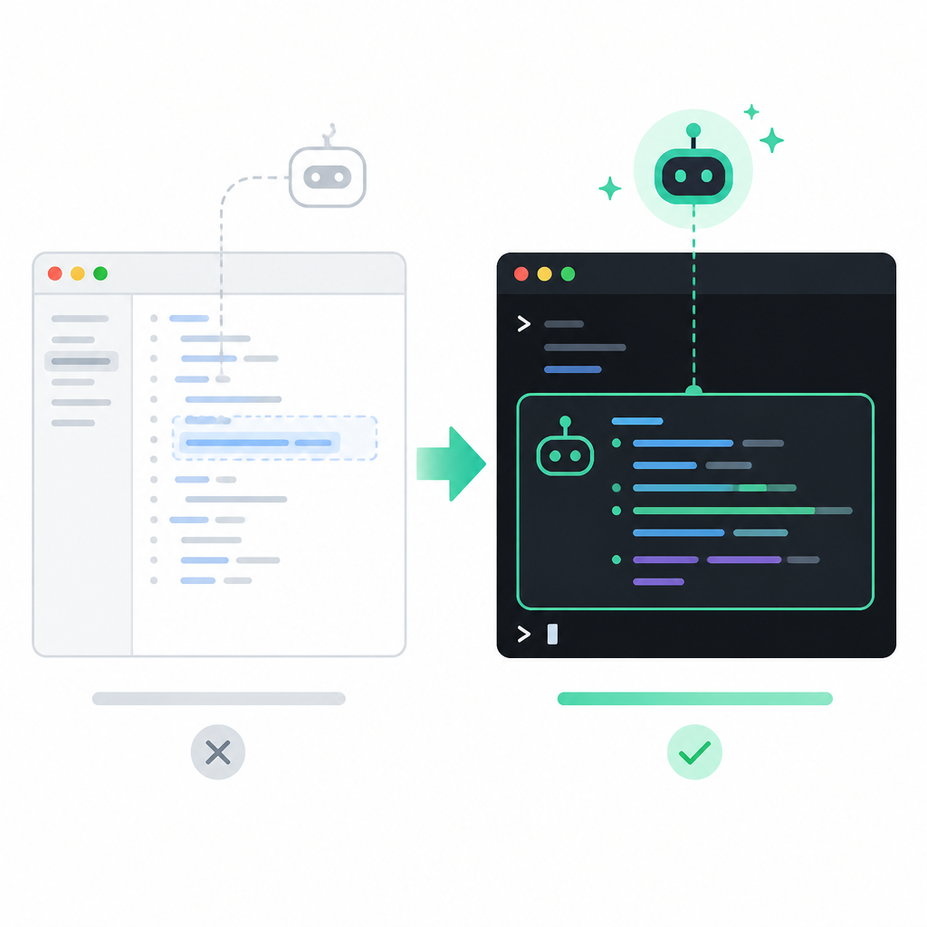 终端里的编程代理，正在取代 IDE 里的行级补全