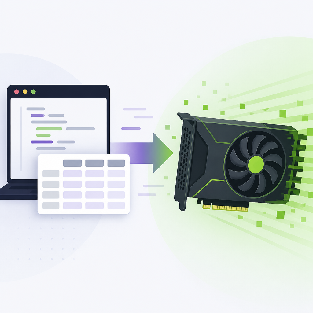cuDF turns pandas code into GPU runs