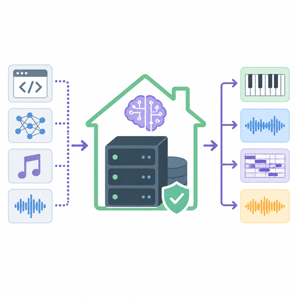 Open-source AI music generators that self-host well
