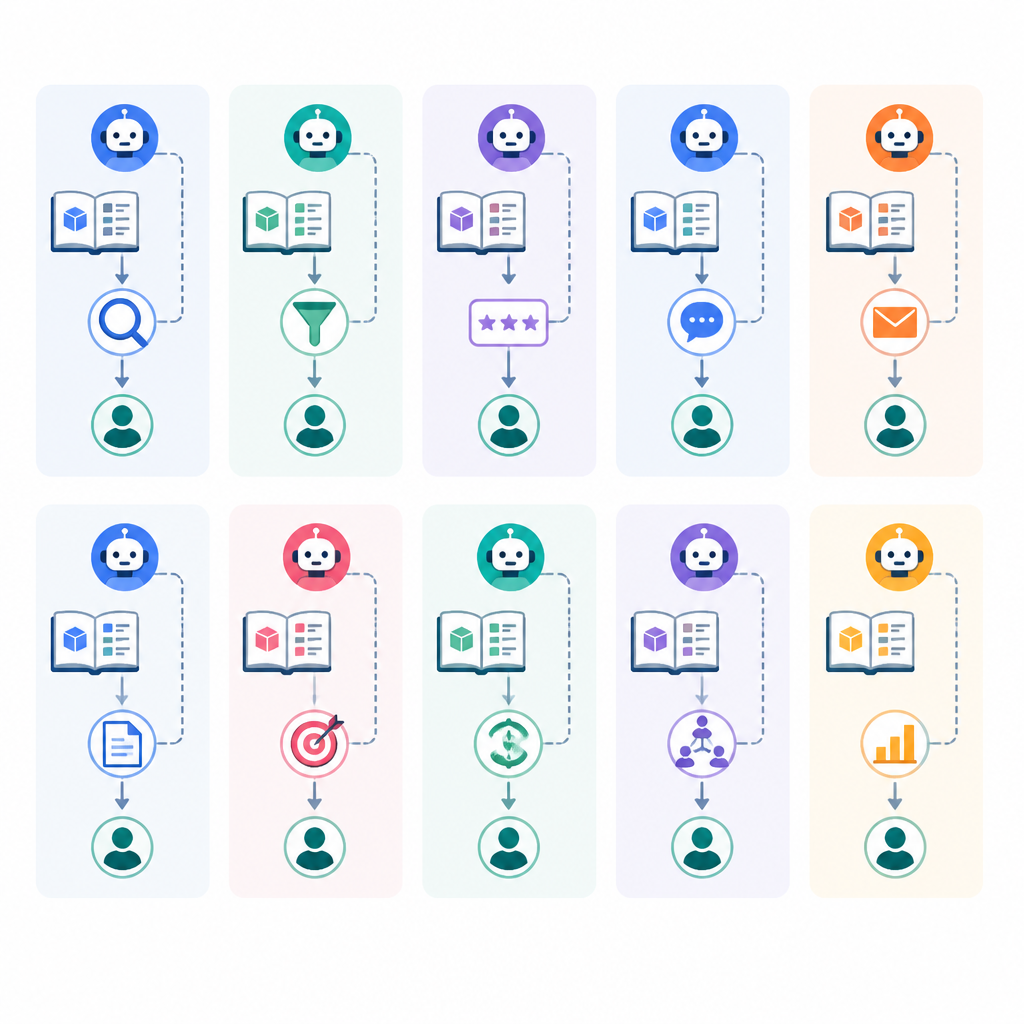 10 AI agent workflows that turn B2B catalogs into leads