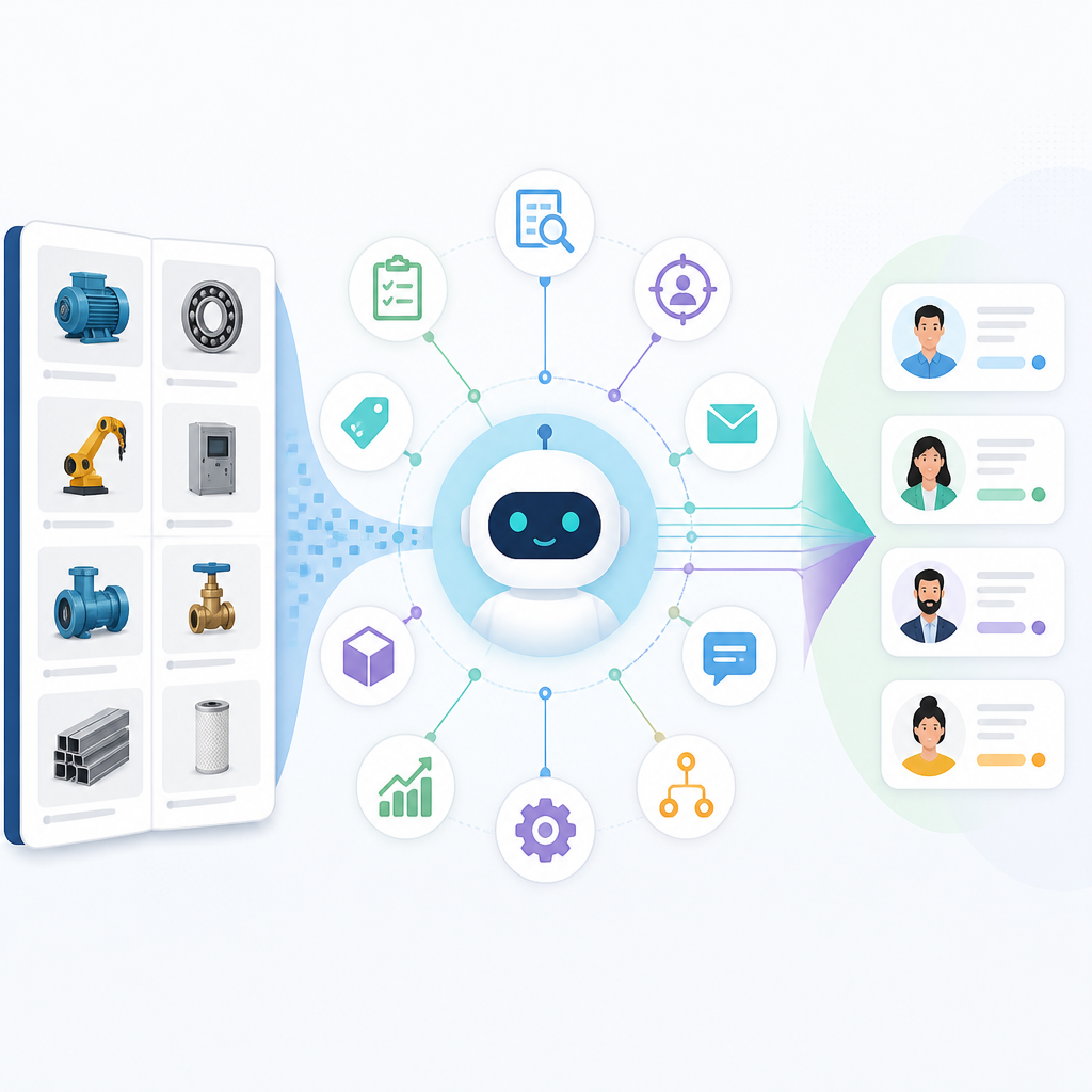 10 AI agent workflows that turn B2B catalogs into leads