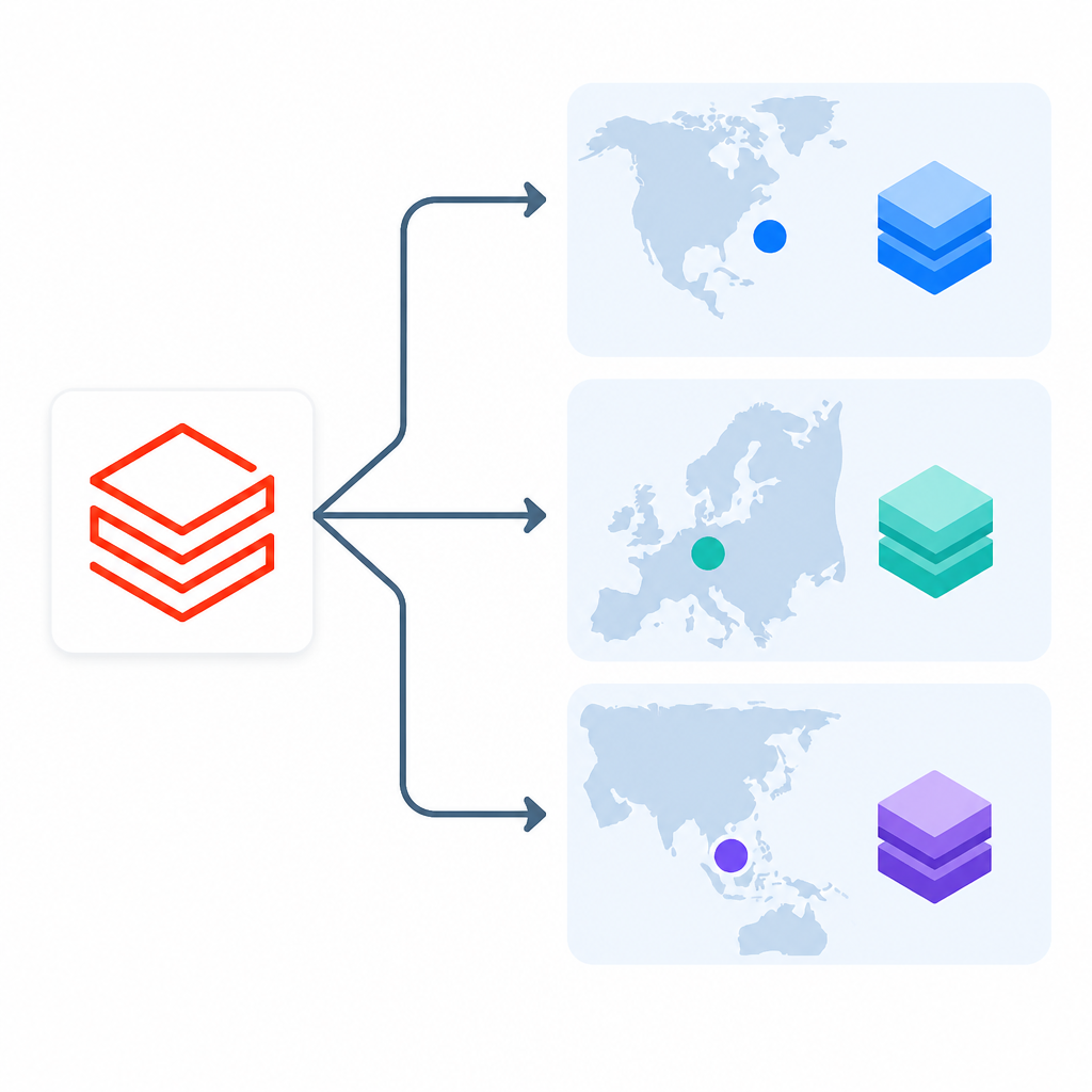 Databricks model serving maps models to regions