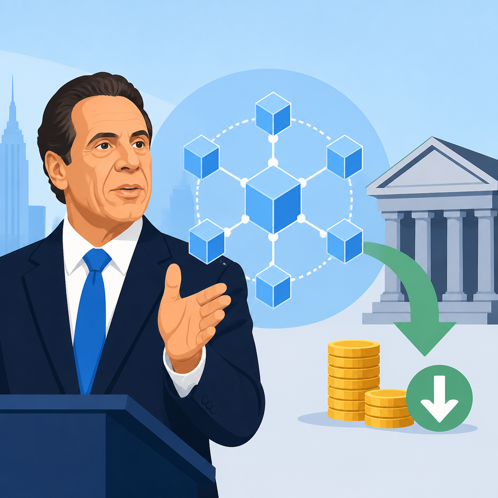 Cuomo says blockchain can lower banking fees