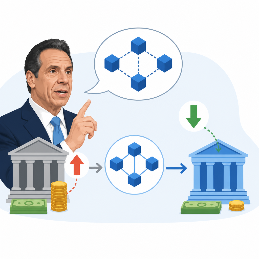 Cuomo says blockchain can lower banking fees