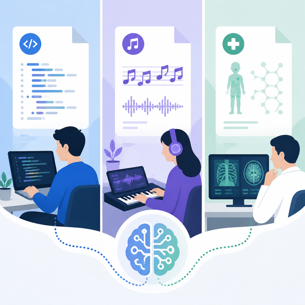 3 篇 AI 論文：程式、音樂、罕病診斷