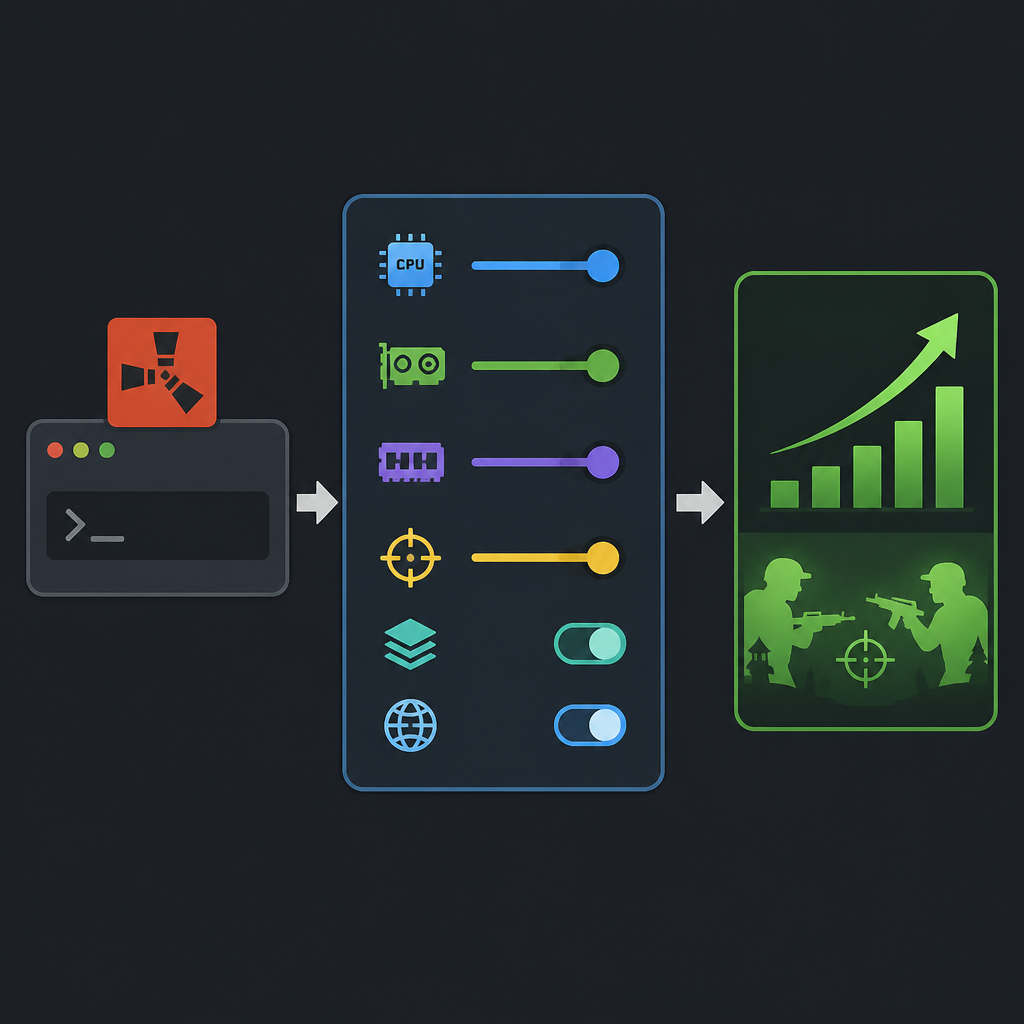 Rust launch options that improve FPS and PvP