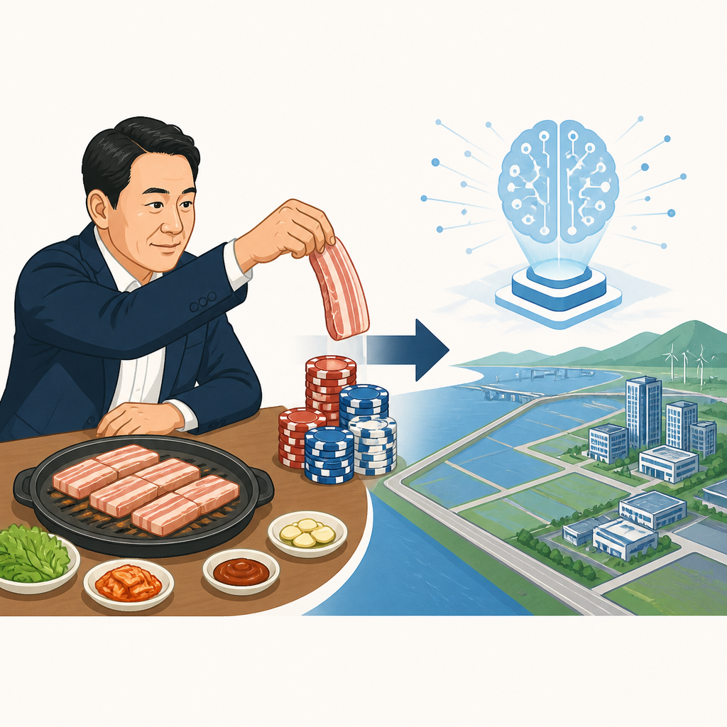 李元澤用三層肉晚餐押注 Saemangeum AI