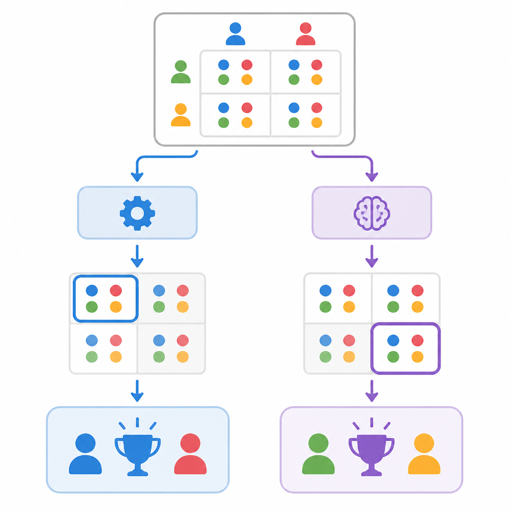 Solver choice changes which Nash equilibrium wins