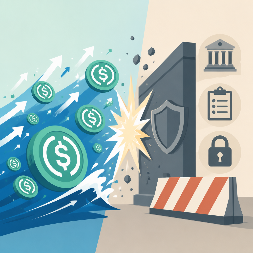 The stablecoin boom is colliding with policy limits