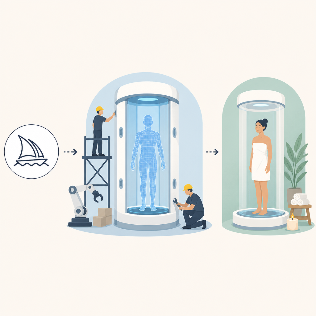 Midjourney is building a body-scan spa