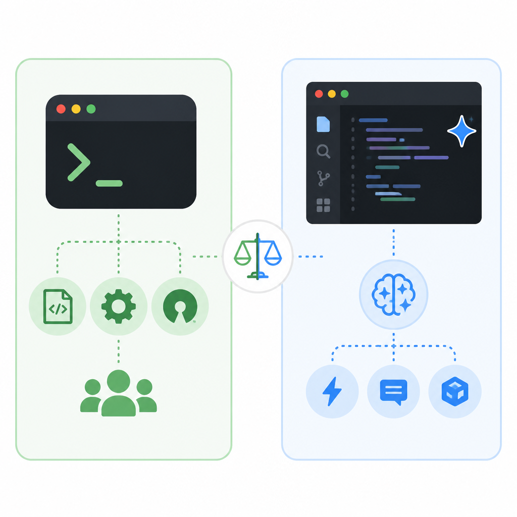OpenCode vs Cursor：開源 CLI 與 AI 編輯器