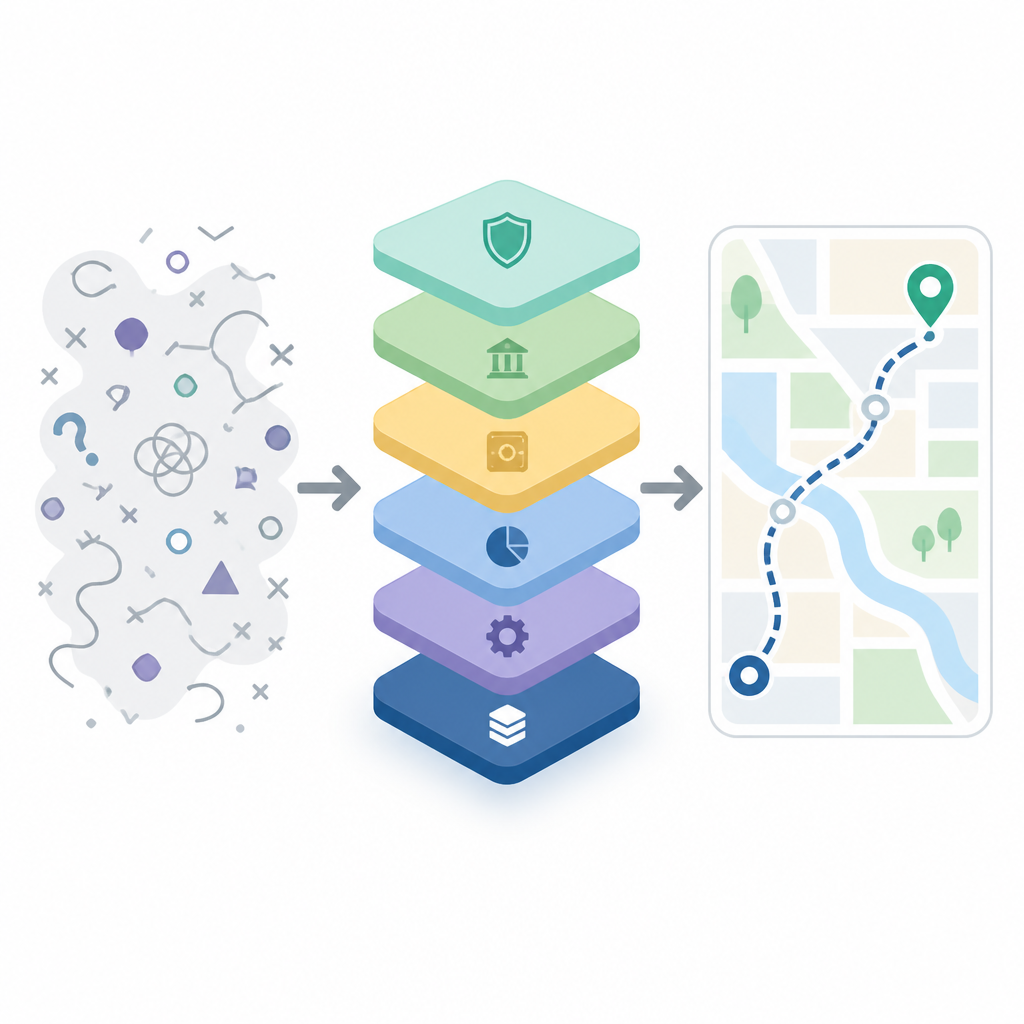 Six-layer stablecoin stack turns chaos into a map