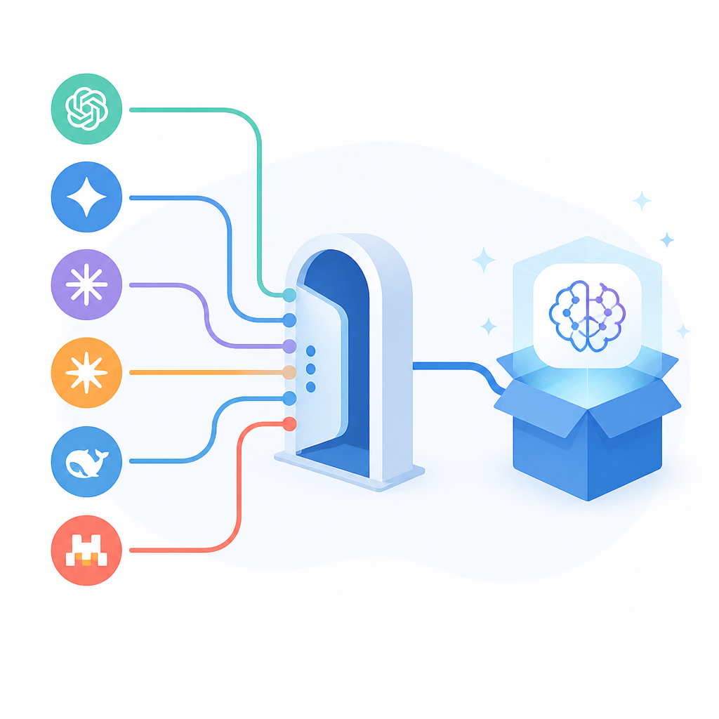 一個閘道把六個 AI API 收成一套