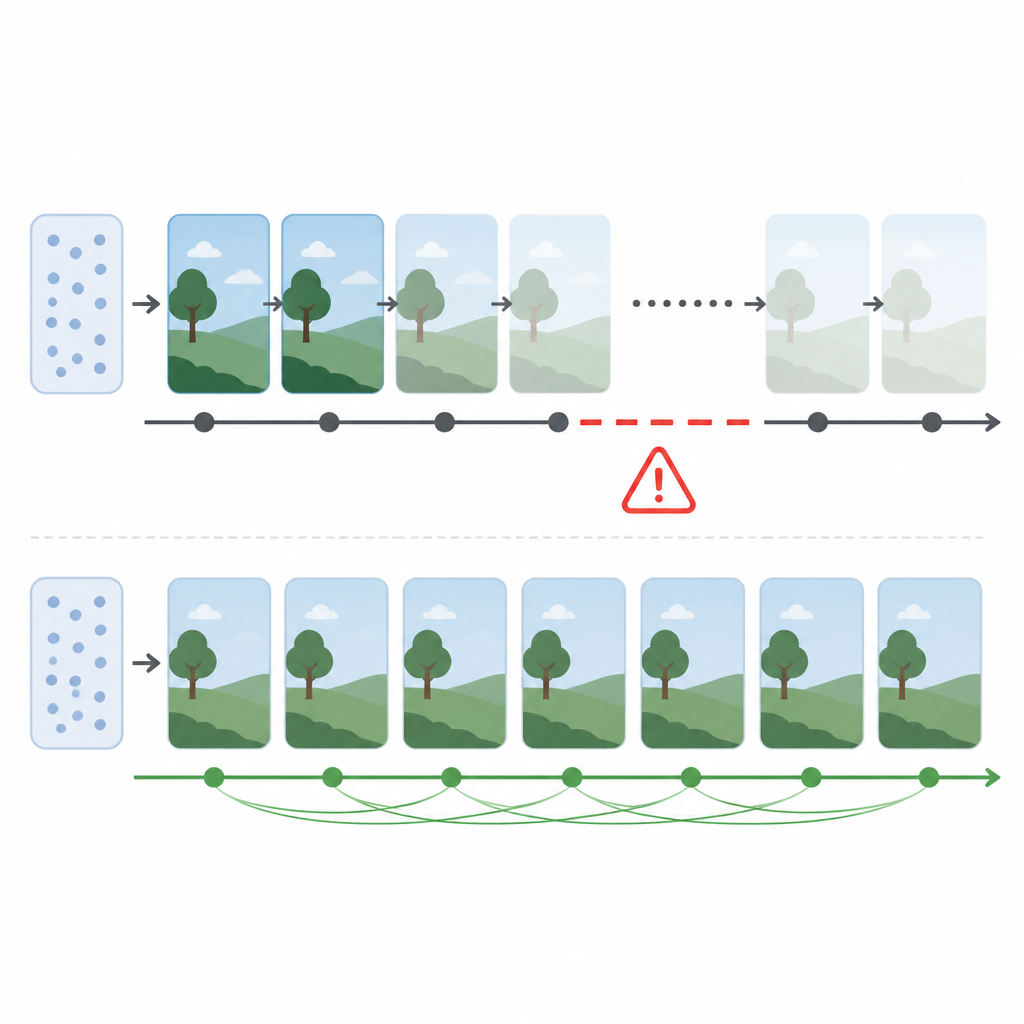 The Seriality Gap in Video Diffusion Models