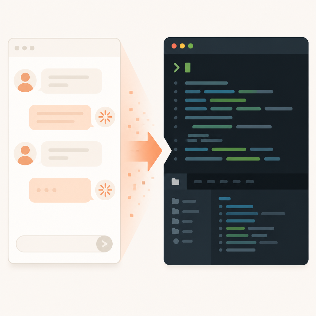 Claude Code turns chat into terminal work