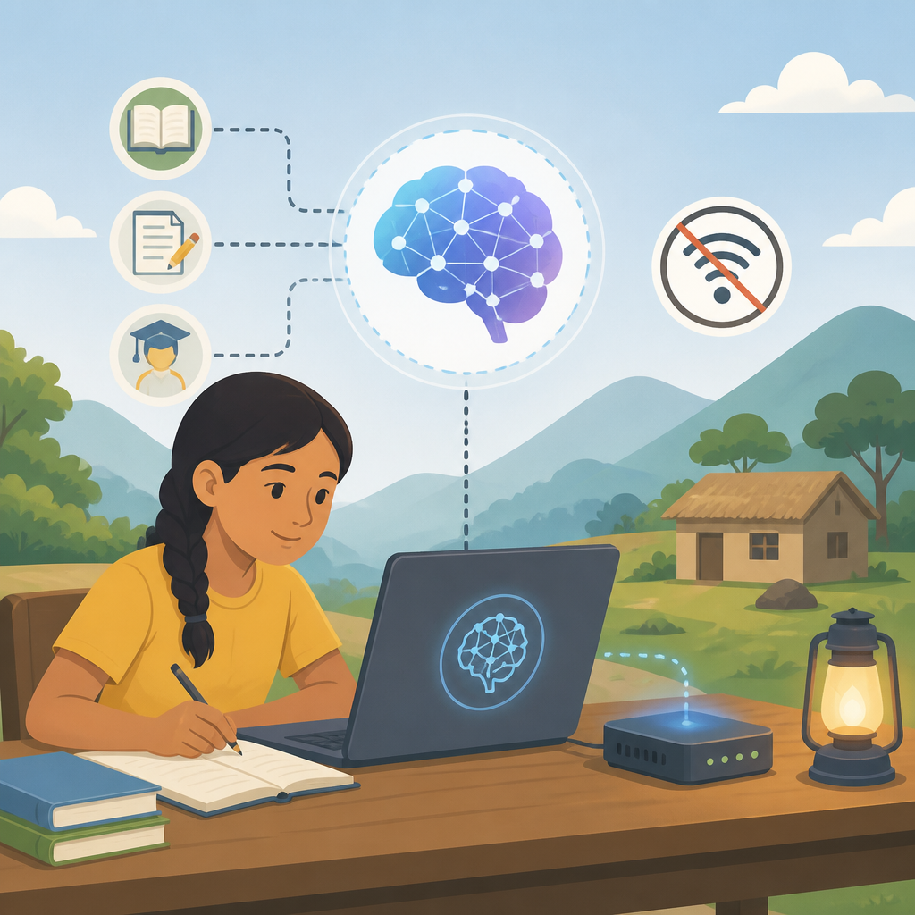 Offline-First LLMs for Low-Connectivity Learning