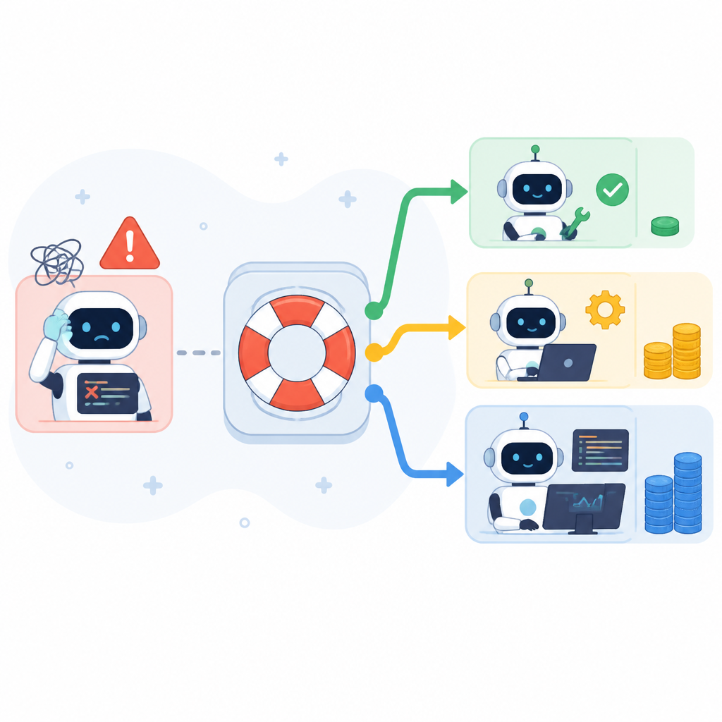 CodeRescue routes coding-agent recovery by budget