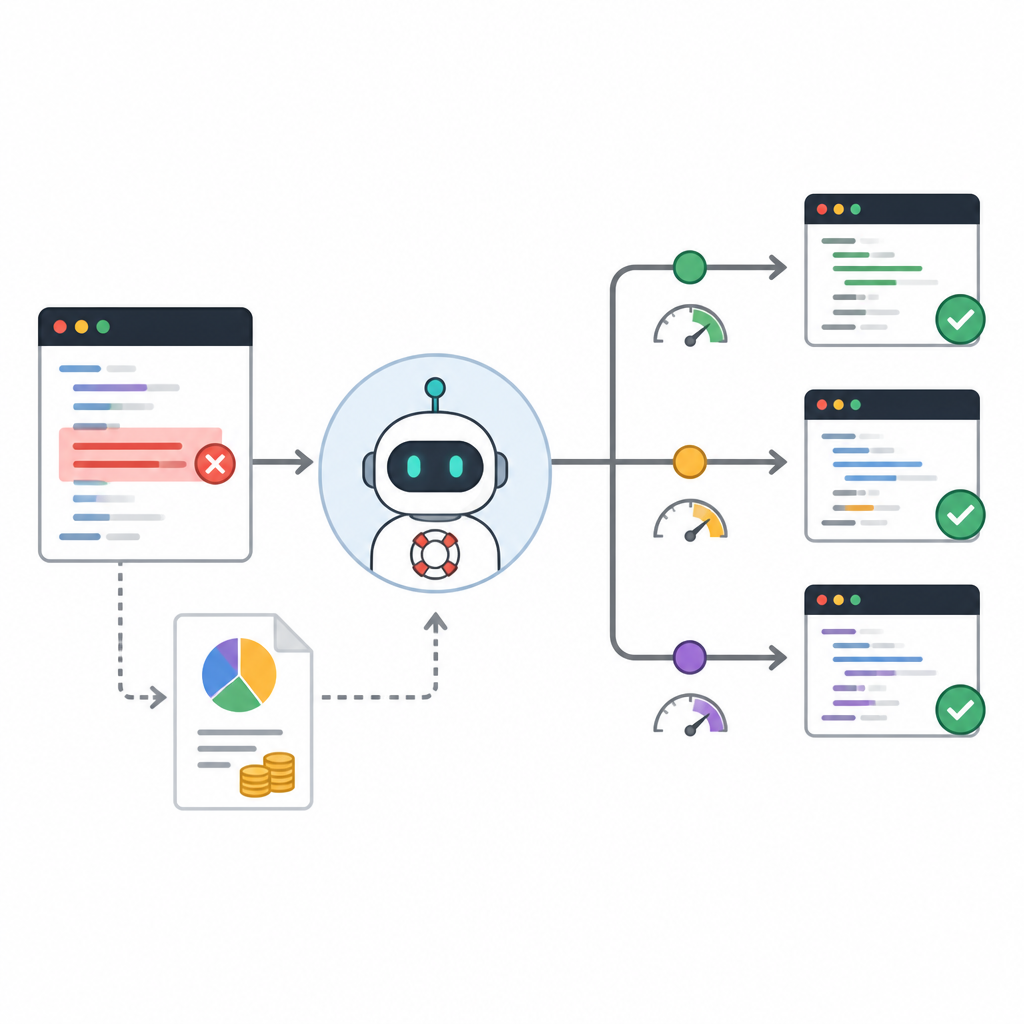 CodeRescue 用預算路由修復代理