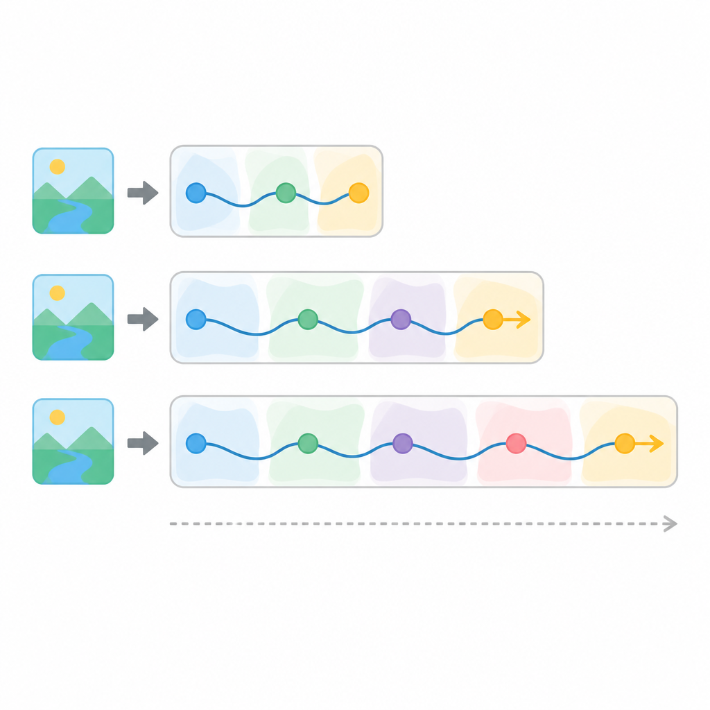 可擴張 Flow Map:生成尺寸跟著長