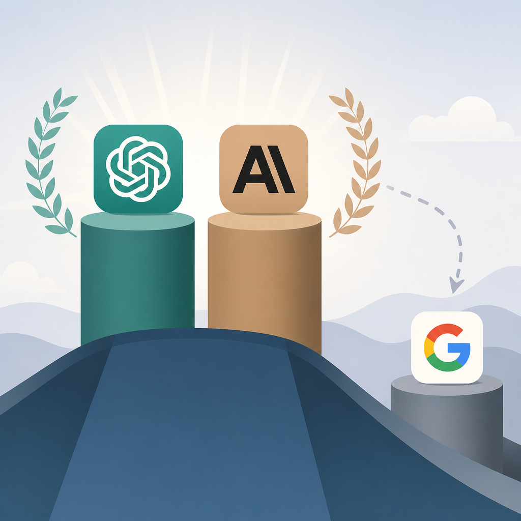 OpenAI與Anthropic已進入雙雄時代,谷歌跌出第一梯隊