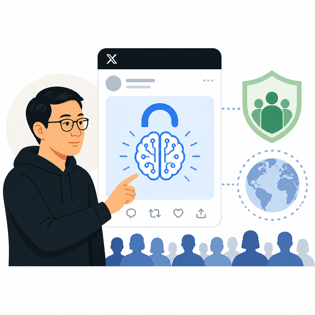 Huang usa il suo primo post su X per difendere l’IA aperta