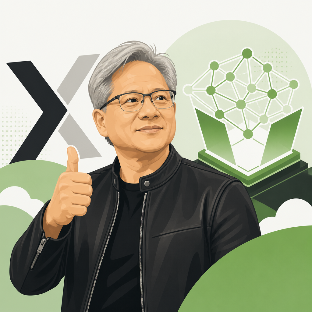 黃仁勳首篇 X 文,公開挺開放權重 AI