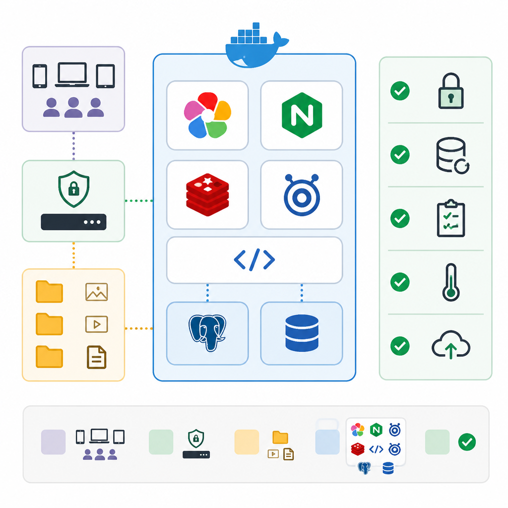 Immich Docker Compose setup that avoids common errors