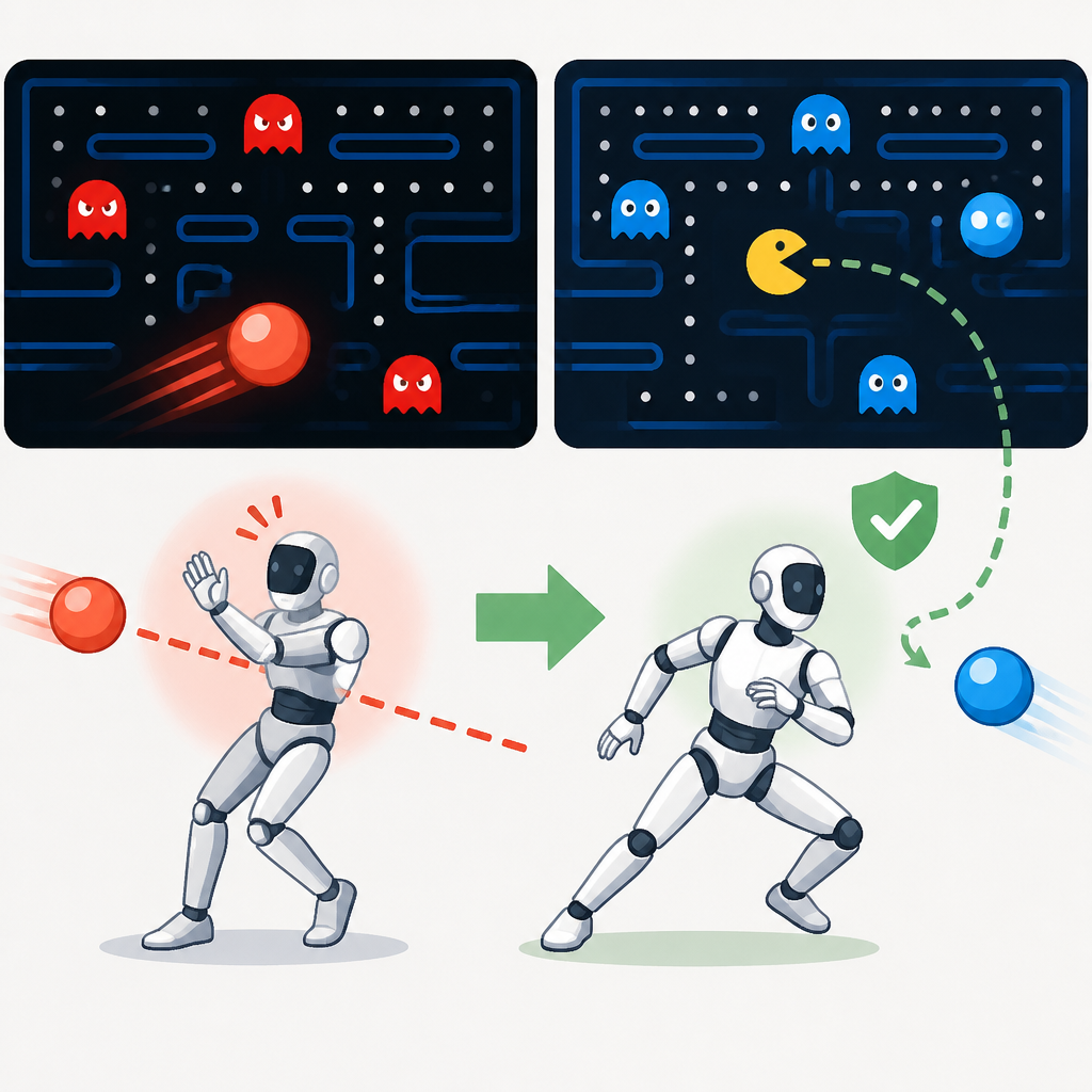 PAC-MAN 讓人形機器人閃球更安全