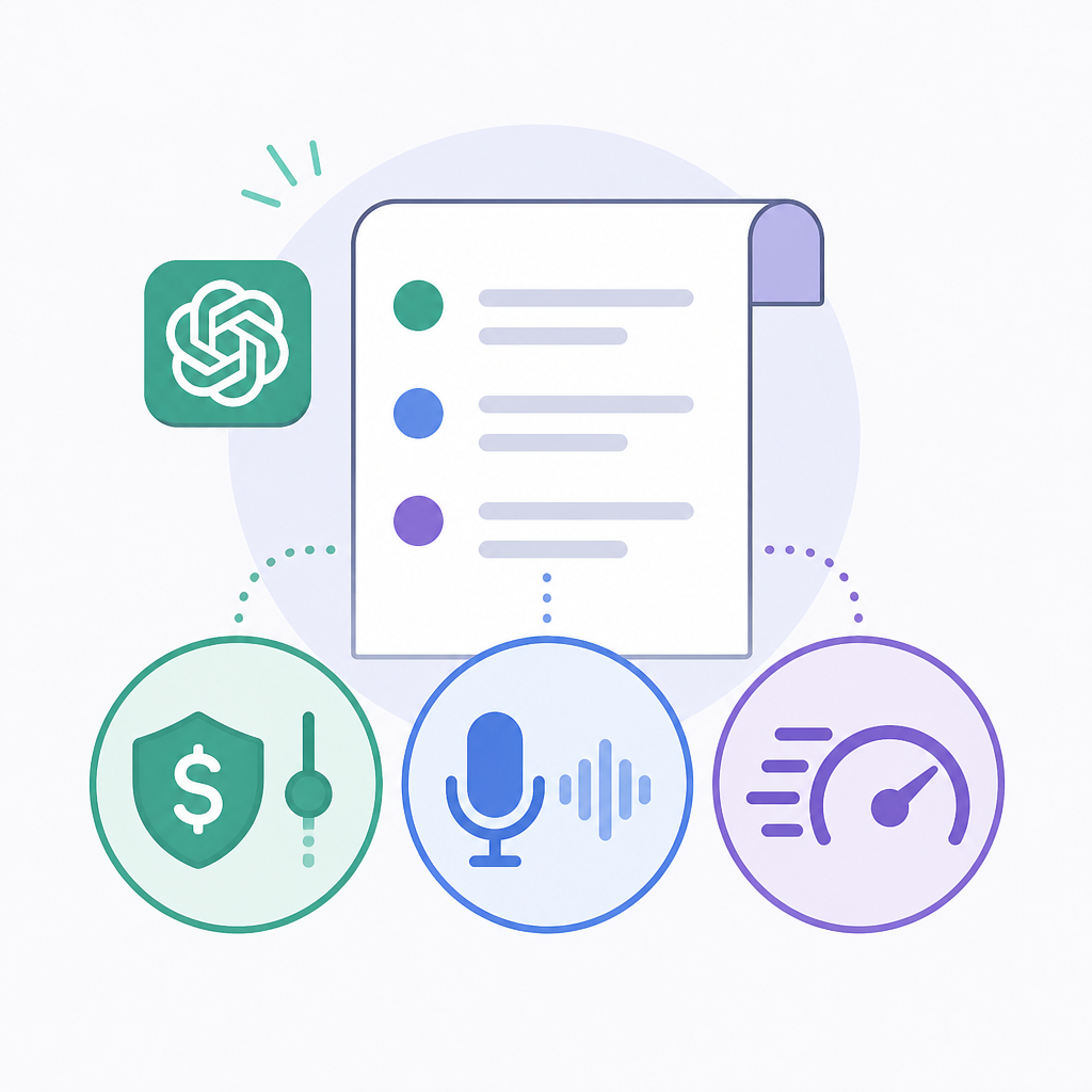 OpenAI’s API changelog adds spend caps, transcribe, and Fast mode