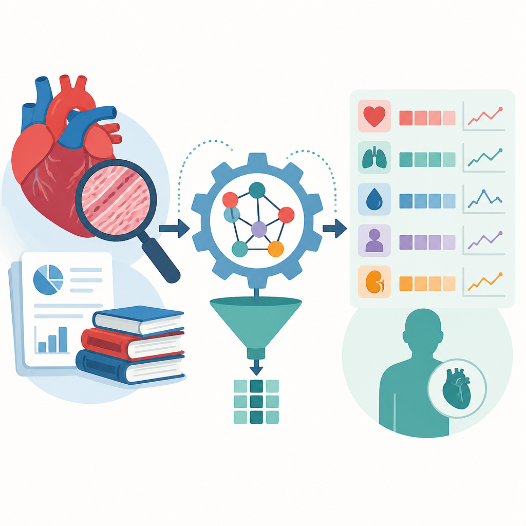 Evidence-linked feature engineering for heart failure
