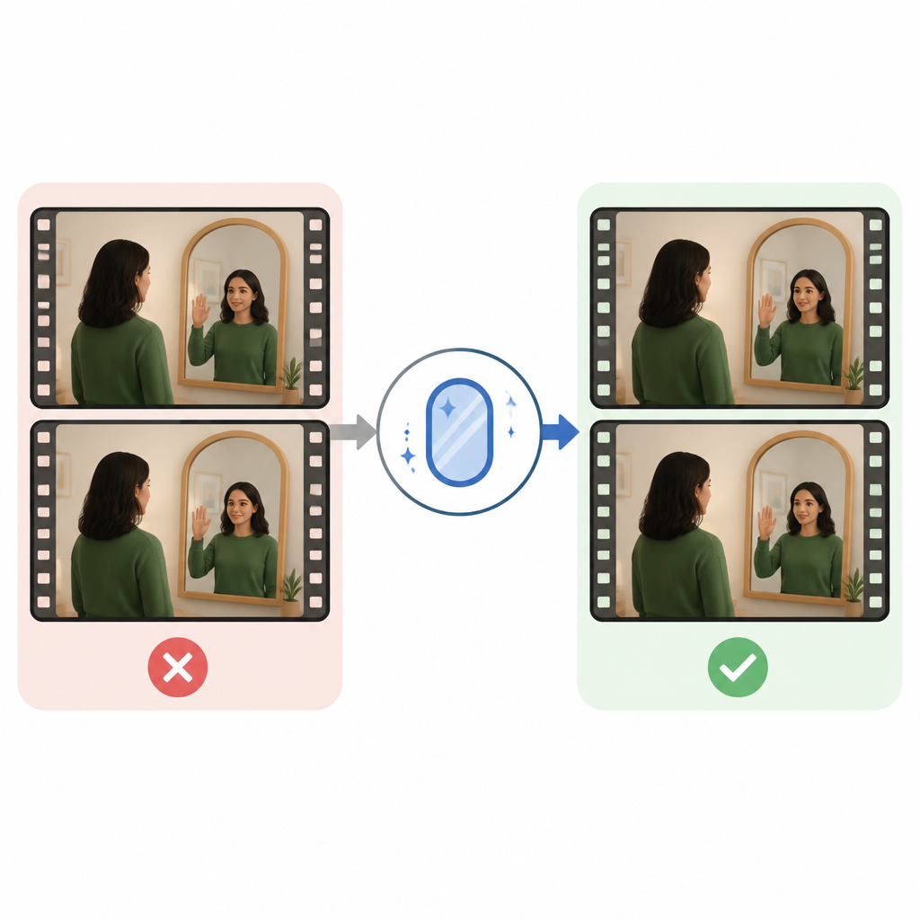 MirrorWorld makes mirror reflections consistent in video