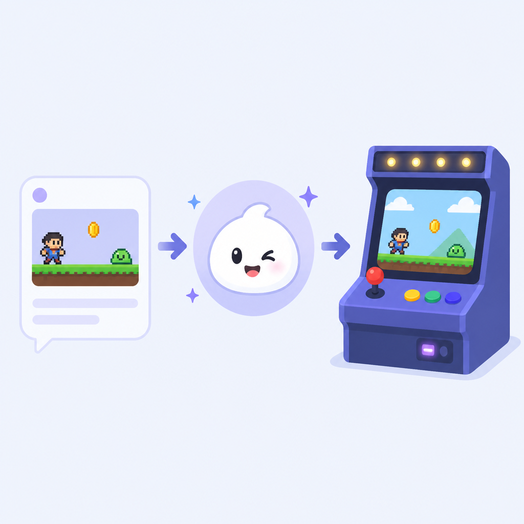Doubao turns a game prompt into a mini arcade