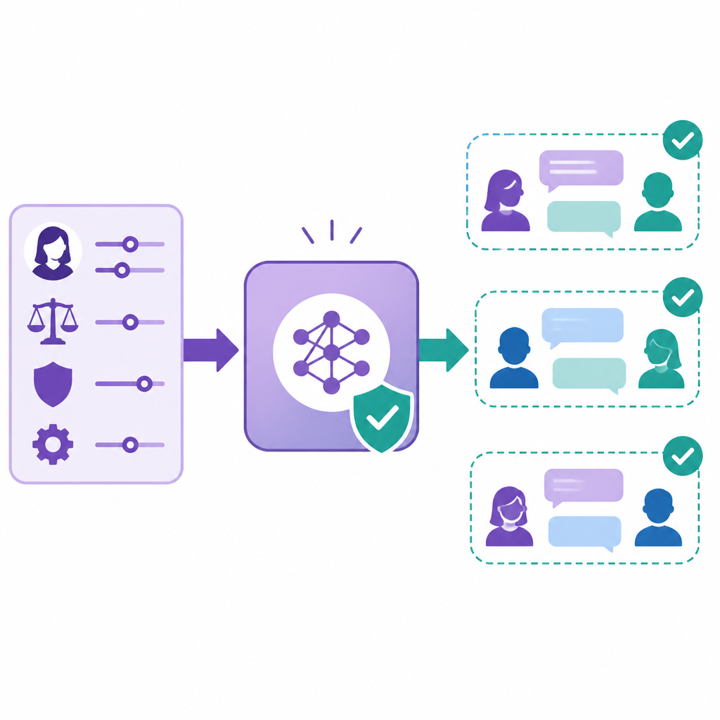 ConVAWG generates controlled VAWG dialogues