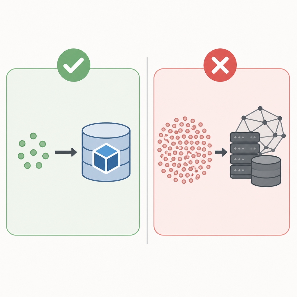 pgvector is enough for small datasets, not your default