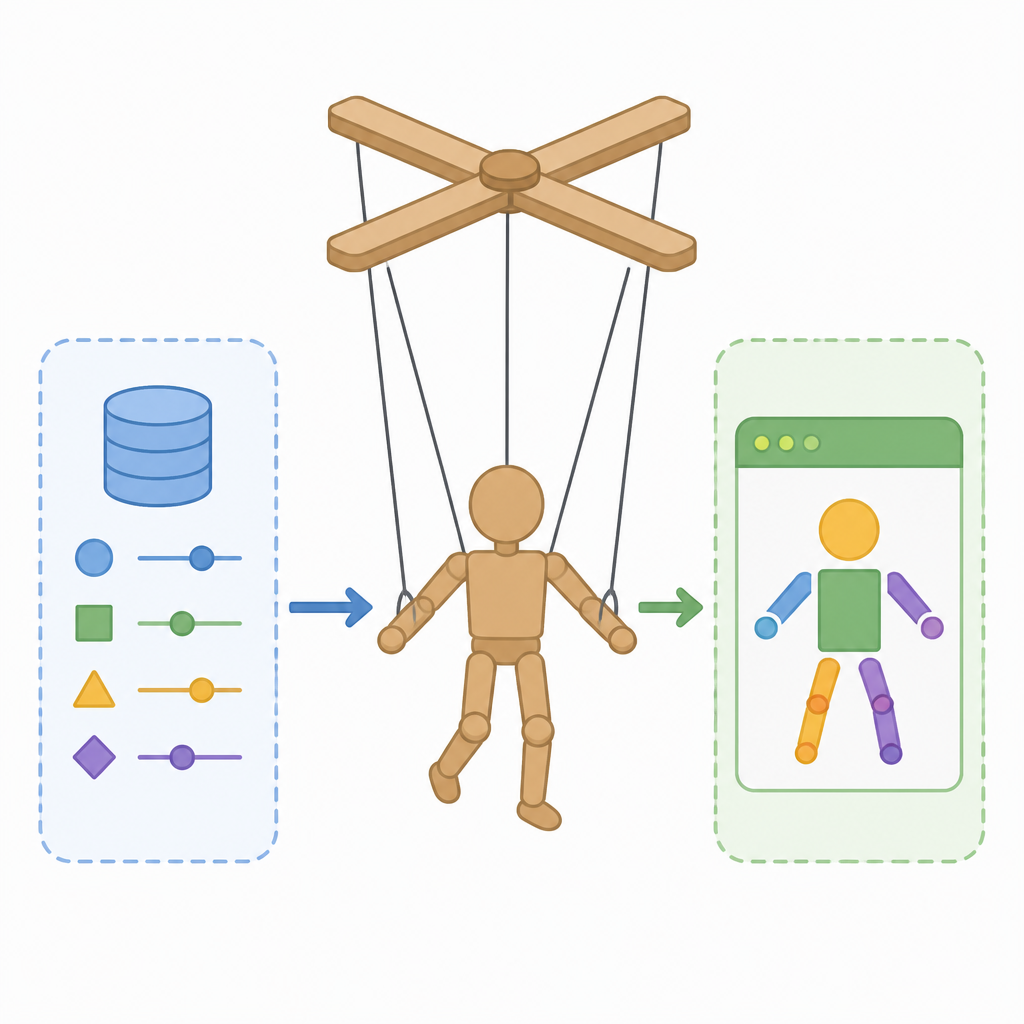 Marionette 把狀態和外觀拆開
