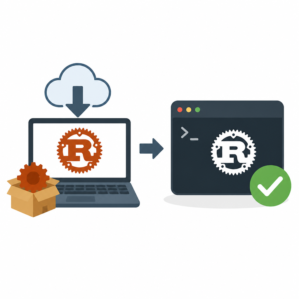 Install Rust on Windows and verify rustc