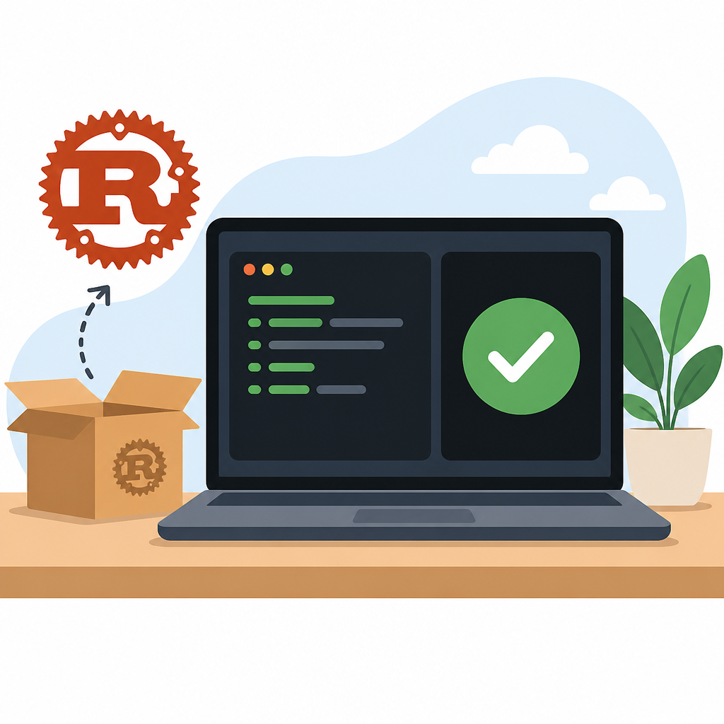 Install Rust on Windows and verify rustc